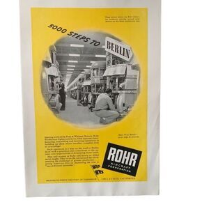 Vintage 1944 ROHR 5000 Steps to Berlin Ad Advertisement